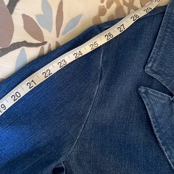 Pilcro and the Letterpress Layne Blue Double Breasted Denim Blazer Anthropologie - Picture 12 of 12